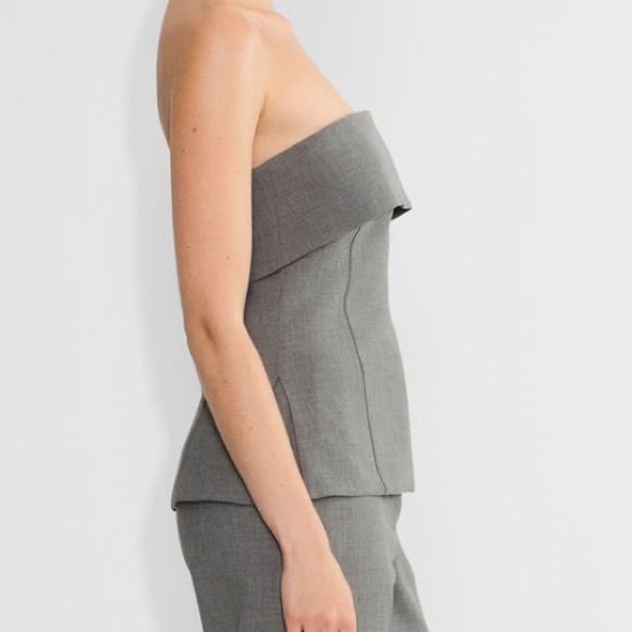 Aritzia Babaton color Heather Dark Grey Element Tube Top - Picture 6 of 6